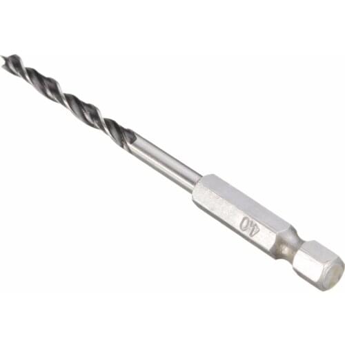 5pc 1/4" Hex Shank Wood Drill Bit Set 4mm 5mm 6mm 8mm 10mm For Woodworking Hole Drilling Cone Drill Bit Woodworking Drill