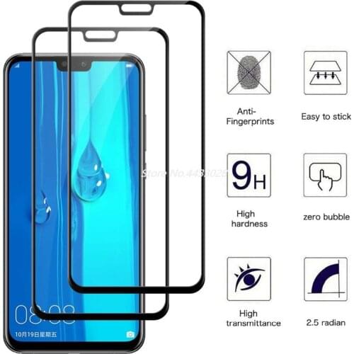5D Full Cover Screen Protector For HuaWei Y3 Y5 Y6 Y7 Prime Y9 Pro 2018 Tempered Glass For HuaWei Y7 Y9 2019 Full Glue Glass