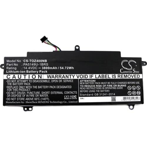 Cameron sino 3800mah battery for TOSHIBA Tecra Z40-A-10K Z40-A-10T Z40-A-10X Z40-A-110 Z40-A-150 Z40-A-153 Z40-A-15C Z40-A-15D