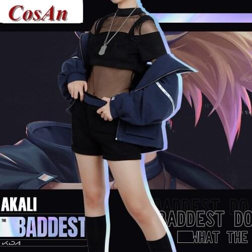 Game LOL Akali Cosplay Costume K/DA Girl Group BADDEST Fashion Uniform Activity Party Role Play Clothing High-End Custom-Make