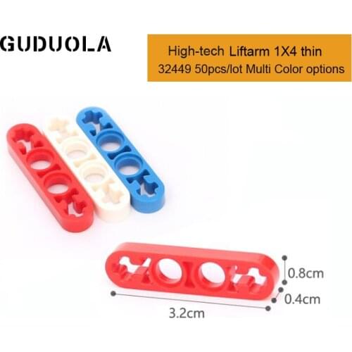 Technic Parts 32449 Technic Liftarm 1X4 thin MOC Building Blocks Educational Creative Toys for Kid 50pcs/lot