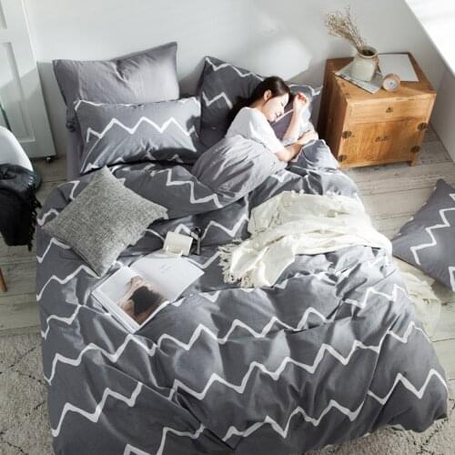 Bedding Set Duvet Cover Nordic 150 Plaid Queen Bed 135 Double King Size Comforter Single Twin Home Textiles Bedroom Pillowcases