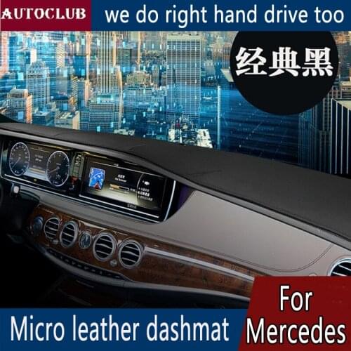 For Mercedes-Benz S B R SMART SLK A C E GLC GLK GLS GLE ML GL Class Leather Dashmat Dashboard Cover Pad Dash Mat Sunshade carpet