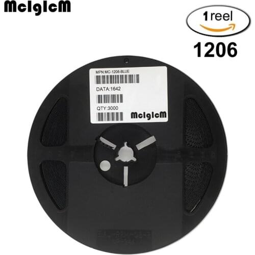 MCIGICM 3000pcs 1206 SMD LED diodes light Green yellow red white blue