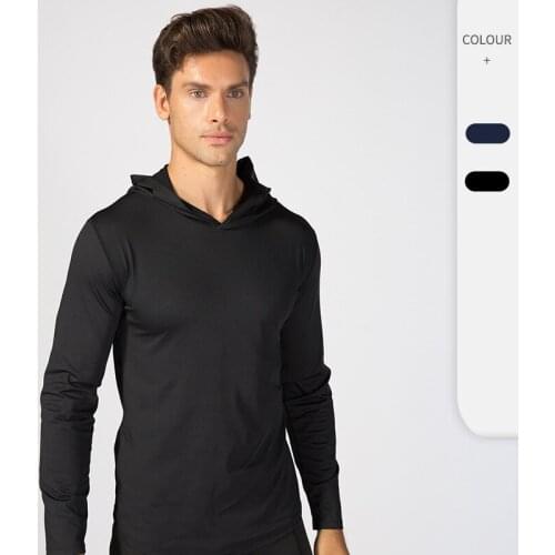Mens sports sweatshirts, running training hoodies, fitness clothes, sports leisure long-sleeved fitness jackets 9007