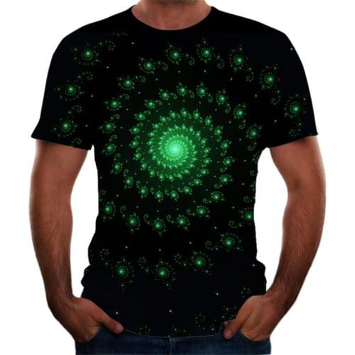 2020 new mens T-shirt summer short-sleeved funny T-shirt 3D printed lightning round neck T-shirt men and women hip-hop T-shirt