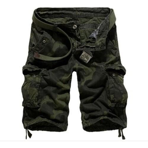 New 2017 Mens Shorts Camouflage Cargo Shorts Loose Casual Multi-pocket Male Short Pants Military Camo Cargos Shorts
