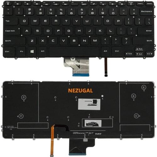 Original English Backlit Keyboard for DELL Precision M3800 XPS15 XPS 15-9530 15 9530 laptop US