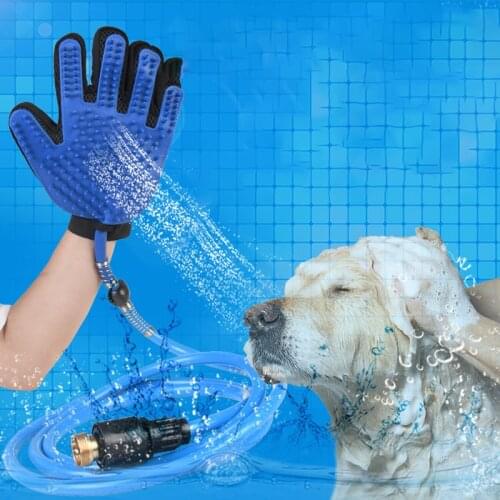 Pet Bath Glove Bathing Tool Shower Massager Shower Tool Cleaning Washing Bath Sprayers Palm Dog Scrubber Sprayer Pet Products