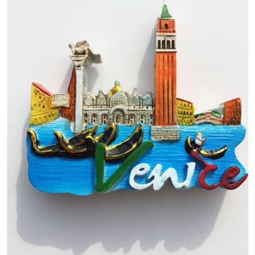 QIQIPP Italy Water City, Venice, landmarks, tourist attractions, commemorative painted crafts, magnet refrigerator stickers
