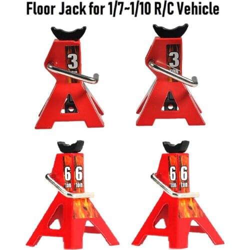 RC Cars Steel 6Ton Scale Jack Axle Stand Lift Capacity Stand Heavy Duty Support Vehicle Floor Ratchet Jack TRX4 D90 CC01 Trucks