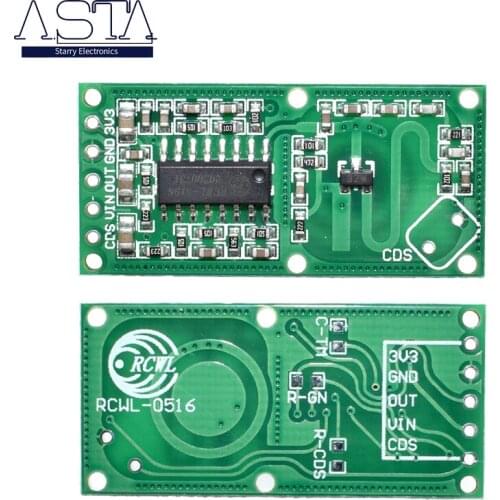 RCWL-0516 microwave radar sensor module Human body induction switch module Intelligent sensor Output 3.3V GOHJMY