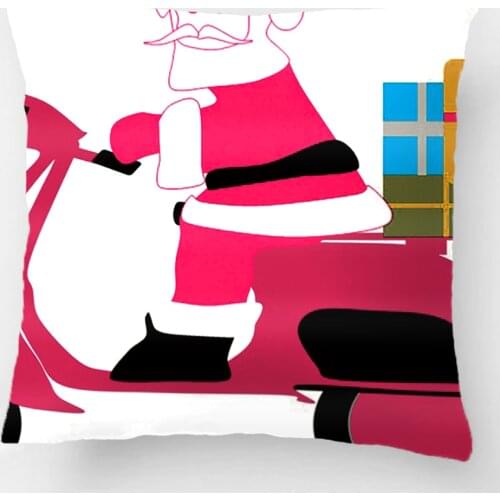 Scooter Santa Throw Pillow Case Decorative Cushion Cover Pillowcase Customize Gift High-quality By LVSURE For Car Sofa Seat