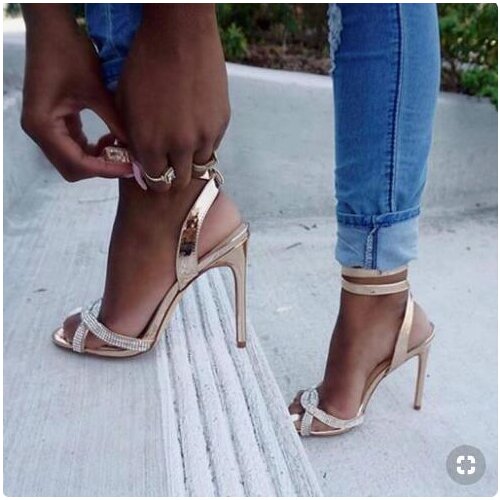 Elegant Nude Patent Leather Crystal Cross Strap Women Sandals Cut-out Peep Toe Wedding Shoes Bride Thin Heels Summer Shoes