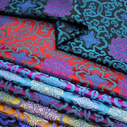 Width 29''Chinese Style Jacquard Brocade Rich Fabric By The Half Yard For Cheongsam Cotton Padded Jacket Pillow Cushion Material
