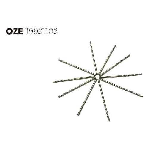 OZE19921102 10pcs HSS 0.5/0.6/0.7/0.8/0.9/1/1.1/1.2/1.3/1.4/1.5/1.6/1.7-2.5mm Dia. Tip Straight Shank Twist Drill Bit Gray