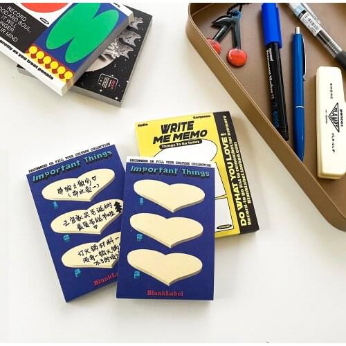 70page Kawaii Blue heart Memo Pad Notepad Memorandum Scrapbook Material Stationery Supplies Office Accessories