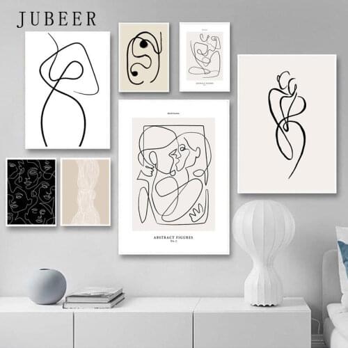 Abstract Lines Canvas Painting Poster Picture for Living Room Paintings on The Wall Art Pictures for The Home Nordic Home Decor