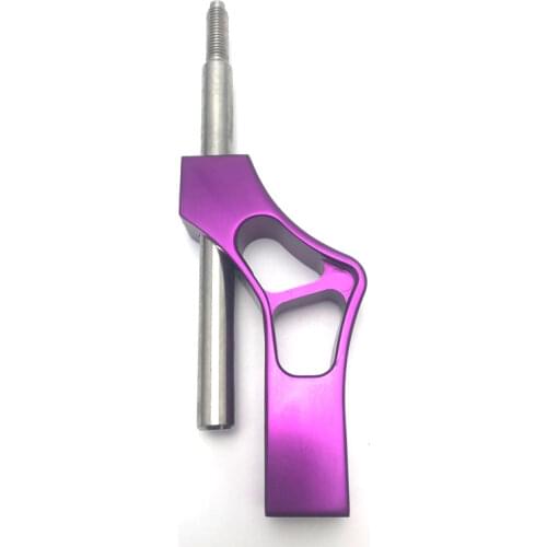 Aluminum Adjustable Height Lever Car Gear Shift Knob Extender Shifter Extension Single Bend Car Shifter Extender