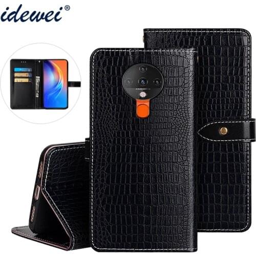Case For Tecno Spark 6 Case Cover Crocodile Grain Flip Leather Case For Tecno Spark 6 Cover Business Phone Case
