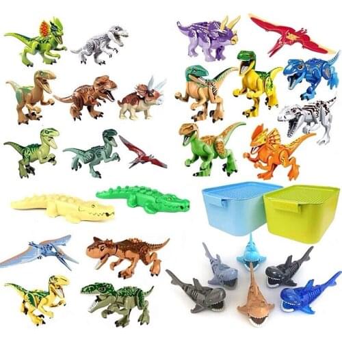 DIY Building Bricks Mini Ninjago People Xmas Birthday Gifts Compatible Blocks Toys Dinosaurs For Kids with Plastic Box