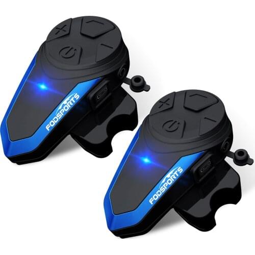 Fodsports 2 pcs BT-S3 Motorcycle Helmet Bluetooth Intercom Motorbike Helmet Headset Waterproof BT Interphone Intercomunicador FM