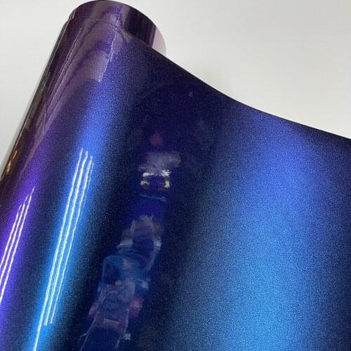 50cm*2/3/5M Glossy DIY Car Body Film Chameleon Pearl Glitter Vinyl Sticker Purple Red Chameleon Automobiles Car Wrap Vinyl Film