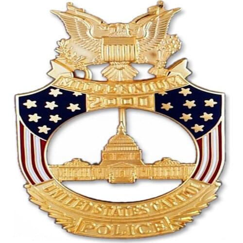 Best selling military challenge badge new style hollow plating gold badge