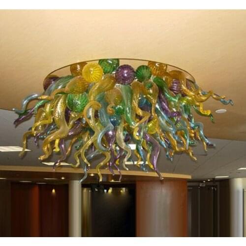 Creative Ceiling Lights Art Designer Crystal Chandelier 32 Inches Handmade Blown Glass Lighting