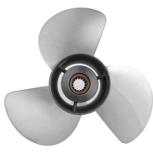 Outboard Propeller High Thrust 4 Blades 15 Tooth Stainless Steel Fit for Suzuki Outboard DF70A-140A Propeller Replacement