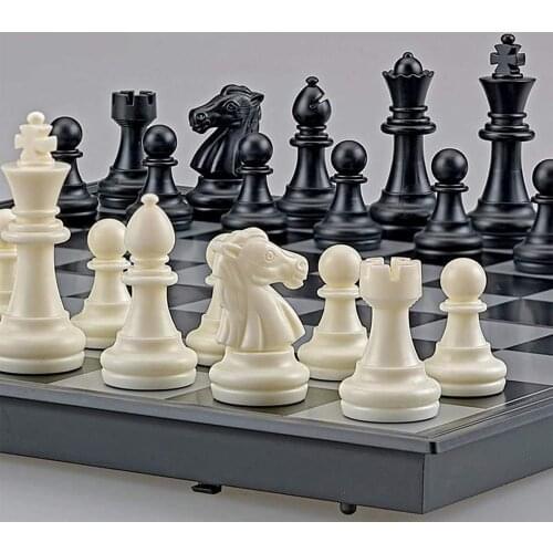 33CM Inches Magnetic Travel Chess Set with Folding Chess Board for Beginner, Kids and Adults
