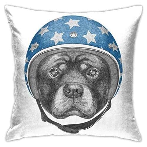 Personalized Abraction Funny Animal Artwork Illuration in A arry Hard Hat Graphic Decorative Pillow Cover Printed Zipper Throw