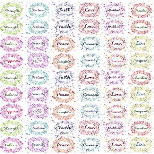 Full of Inspiration Words Transfer Paper Meringue Cake Decoration Printing Sheet sugar stamp paper A4 Size Birthday Decorations