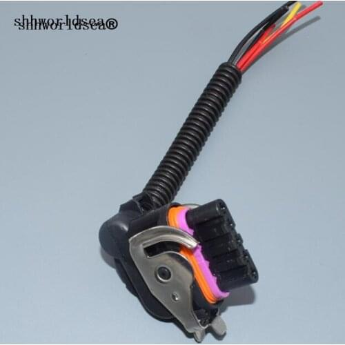 Shhworldsea 5 Pin/Way Automotive Engine Harness Connector Generator Plug With Wire Pigtail 18242000000 Lear Waterproof plug
