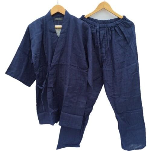 Traditional Japanese Kimono Yukata Men Hanbok Pajama Set Mens Loungewear Spring/Autumn/Summer