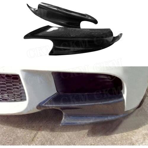 For E92 Front Lip Upper Side Splitters Flaps For BMW 3 Series E90 E92 E93 M3 2008-2014 Carbon Fiber Bumper Protector