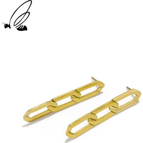 SSTEEL 925 Sterling Silver Stud Earrings Womens Personality Tassel Long Chain Earings Gift For Women Minimalist 2021 Jewelry