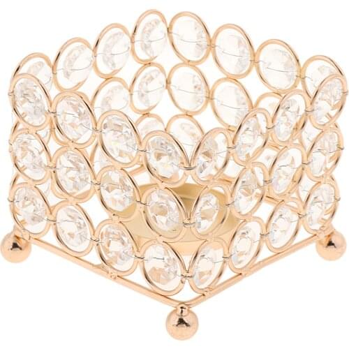 Gold Candle Holders Crystal Ball Candlestick Candle Lantern Artwork Home Decorative Wedding New Year Party Decoration Ornaments