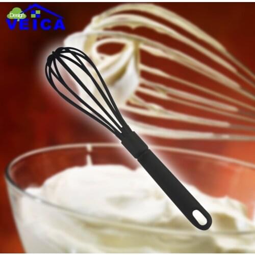 1pcs Balck Color Handle Whisk Balloon Whip Mixer Stirrer Hand Egg Beater