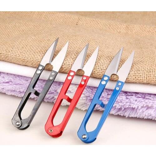1pcs High Quality Multicolor Scissors Useful Trimming Nippers U Shape Clippers Sewing Embroidery Thrum Yarn Stainless Steel