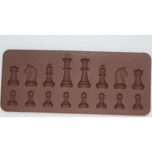100pcs/lot Fast shipping International Chess Silicone Mould Fondant Cake Chocolate Molds For Kitchen Baking lin5137