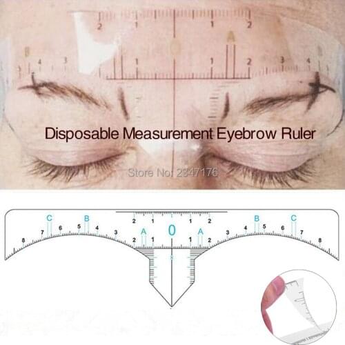 100pcs Disposable Accurate Ruler Permanent Makeup Eyebrow Shaping Tools Tattoo Measurement Rulers Sticker tattoo accesories