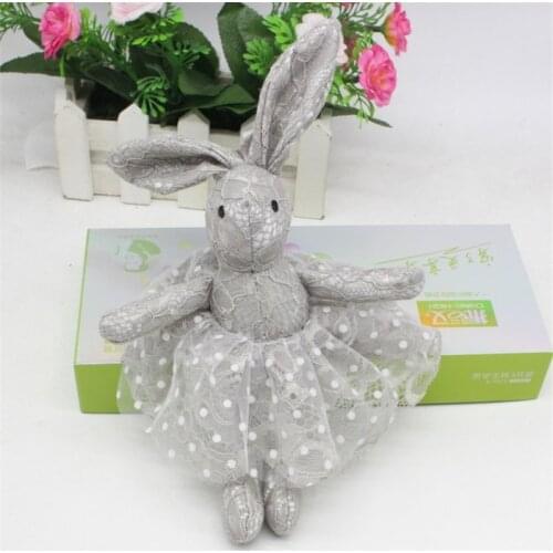 18cm Cute wishing bouquet rabbit velvet long-legged rabbit doll plush toy pendant doll Keychain bag Decorations Accessories