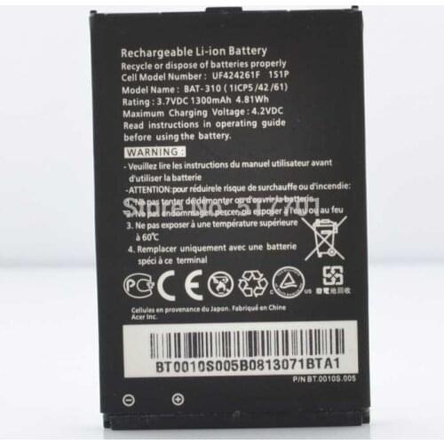 ALLCCX battery mobile battery UF424261F/BAT-310 for Acer E310 M310 S120 S300 with good quality and best price