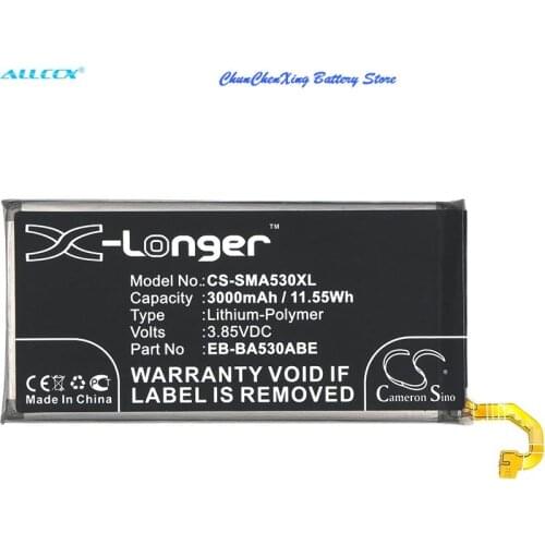 Cameron Sino 3000mAh Battery EB-BA530ABE for Samsung Galaxy A8 2018, Galaxy A8 2018 TD-LTE, SM-A530, A530F,A530F/DS,A530N, A530W