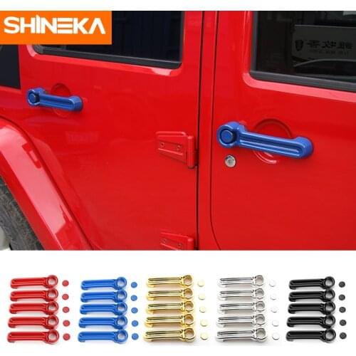 SHINEKA Car Accessories For Jeep Wrangler Exterior Door Handle Decoration Cover For Jeep Wrangler JK 2007-2017 2/4 Doors Styling