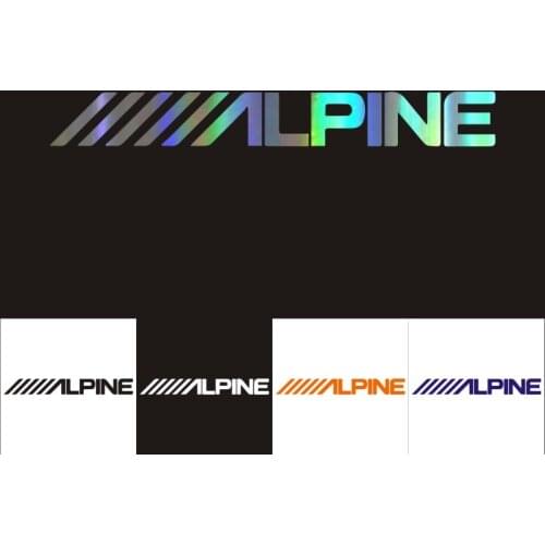 Car Stickers 18CM*2CM Alpine Car Logo Car Motorcycles Decal Decoration 3D Reflective Waterproof Car Styling Custom Sticker