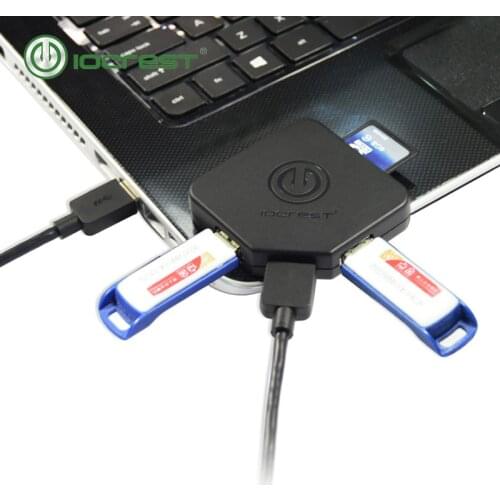 IOCREST Slim 2 Port USB 3.0 Hub with SD MicroSD Card Reader Sluggish stock