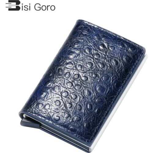 BISI GORO High Quality Pop Up Credit Card Case Mini Fashion Solid Purse Smart Wallet 2021 Multifunctional Casual Card Holder