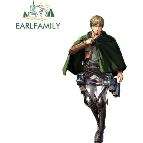EARLFAMILY 13cm x 6.7cm for Attack On Titan Anime Car Sticker and Decal Waterproof Car Wrap Suitable for JDM RV VAN Laptop